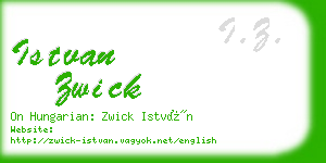 istvan zwick business card